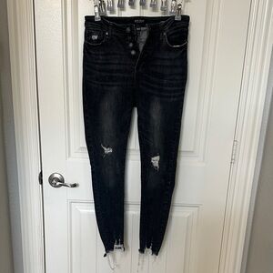 Judy Blue Black Distressed Skinny Jeans